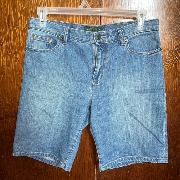 LRL Jean Shorts Long Bermuda Retro 90s Relaxed Fit Women's 10 - Picture 1 of 7